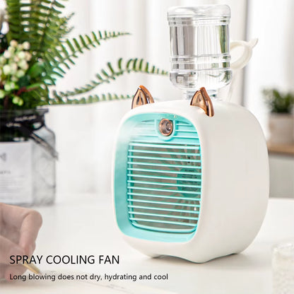 Desk Misting Fan USB Rechargeable Water Cooling Fan